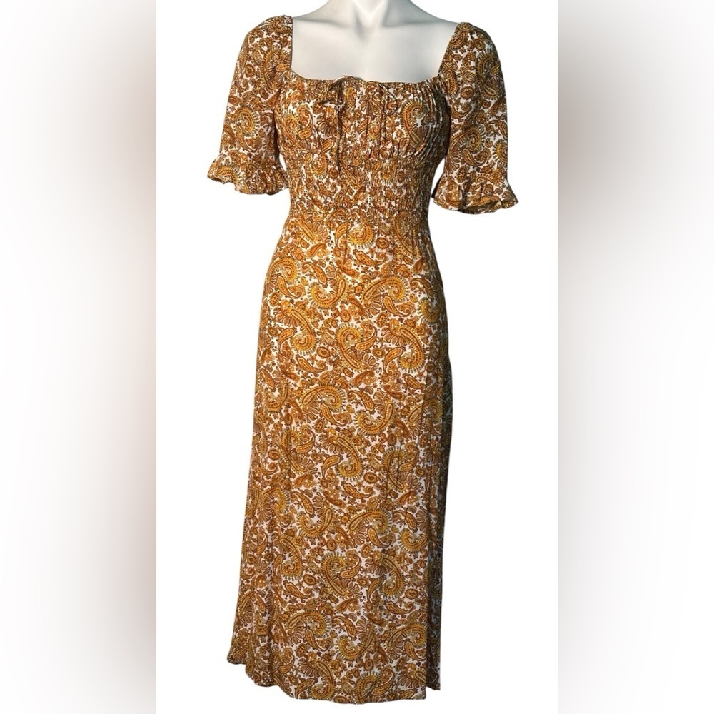 Faithful brand, maxi paisley pattern dress.